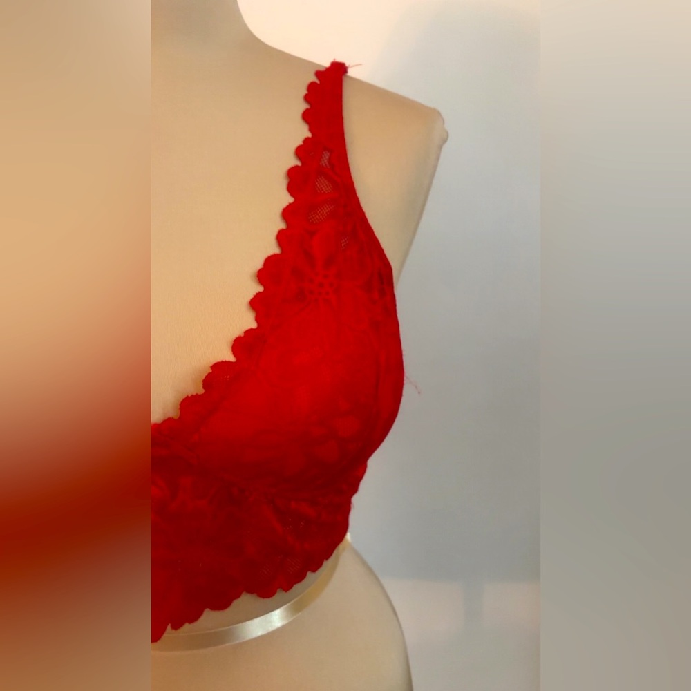 Red Lace Top - Picture 2 of 3